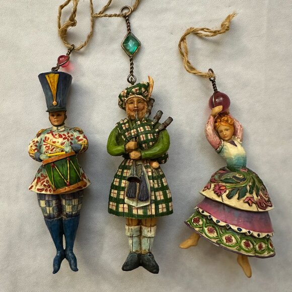 Jim Shore Heartwood Creek, Twelve Days of Christmas Ornament Set - Picture 4 of 16